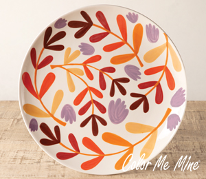 Chino Hills Fall Floral Charger