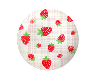 Chino Hills Strawberry Plaid Plate