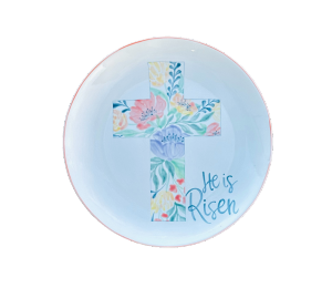 Chino Hills Floral Cross Plate