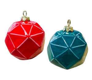 Chino Hills Jewel Toned Faceted Ornament