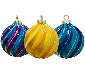 Chino Hills Jewel Toned Spiral Ornament